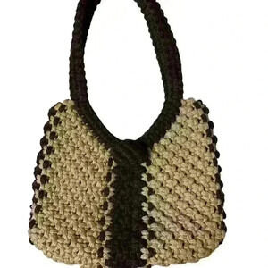 Handmade Vintage Bag. Brown and Tan.